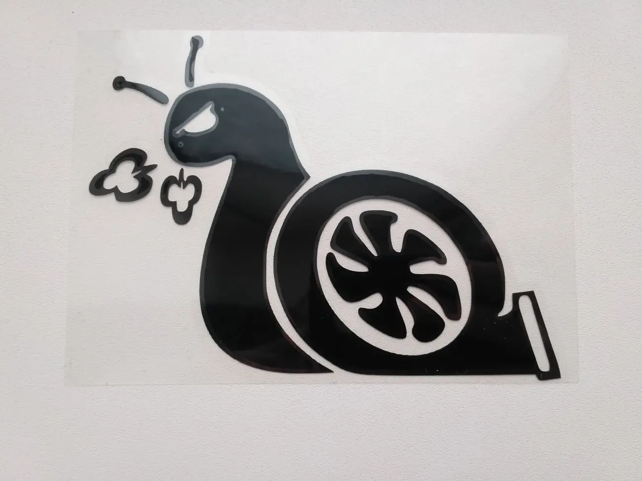 Наклейка на авто-мото Турбо Улитка Чёрная 5