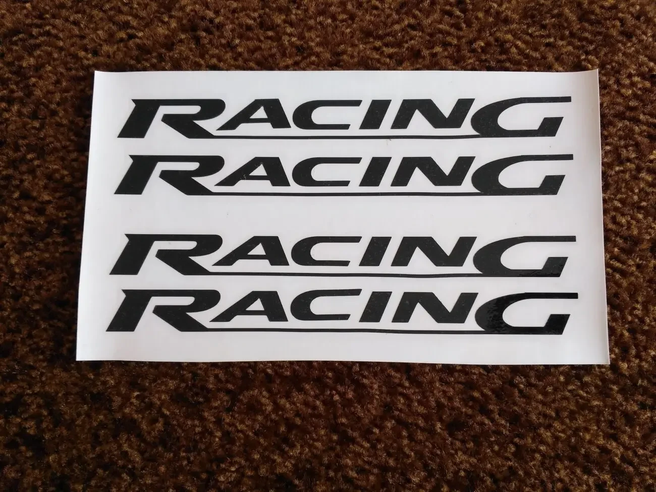 Наклейки на ручки ,дворники авто Racing Черная и Белая светоотражающа 7
