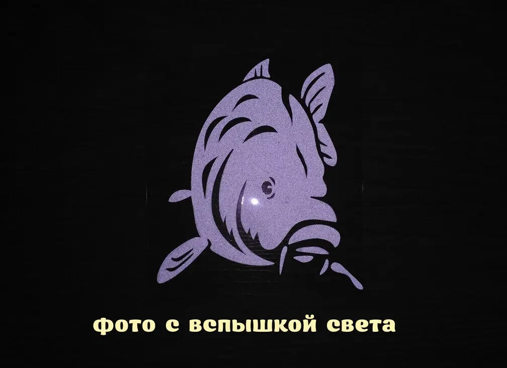 Наклейка на авто Карп Чёрная 6
