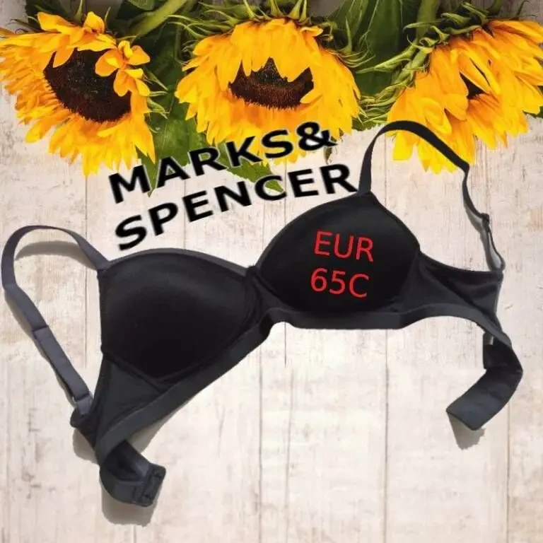 MS EUR 65C Бюстгальтер бесшовный без косточек поролон черный/серый