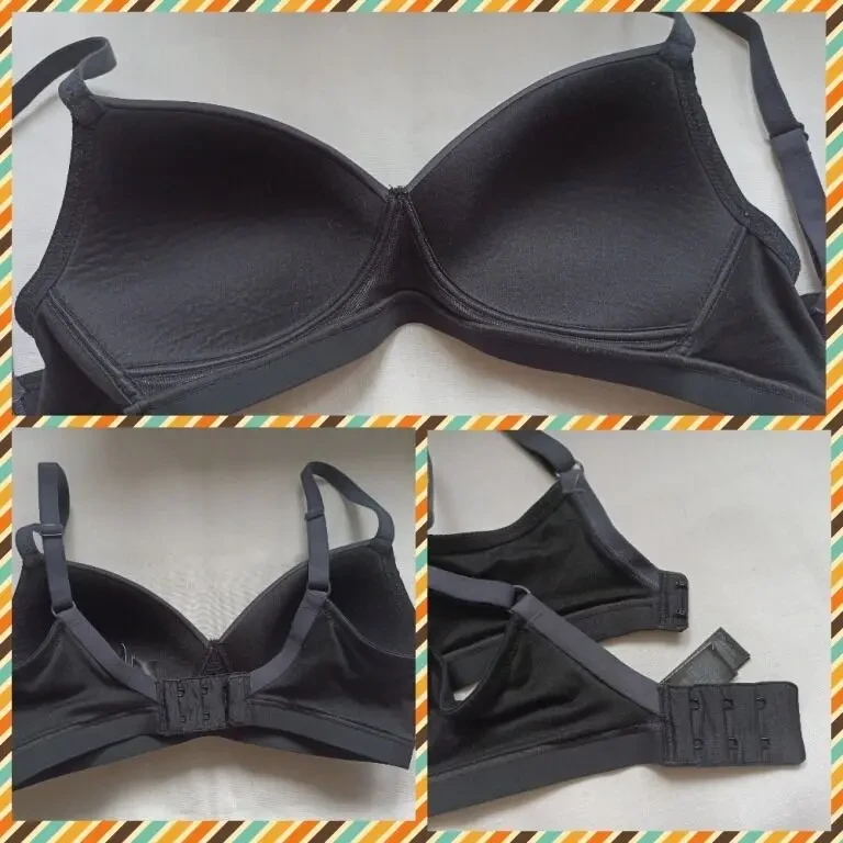 MS EUR 65C Бюстгальтер бесшовный без косточек поролон черный/серый 9