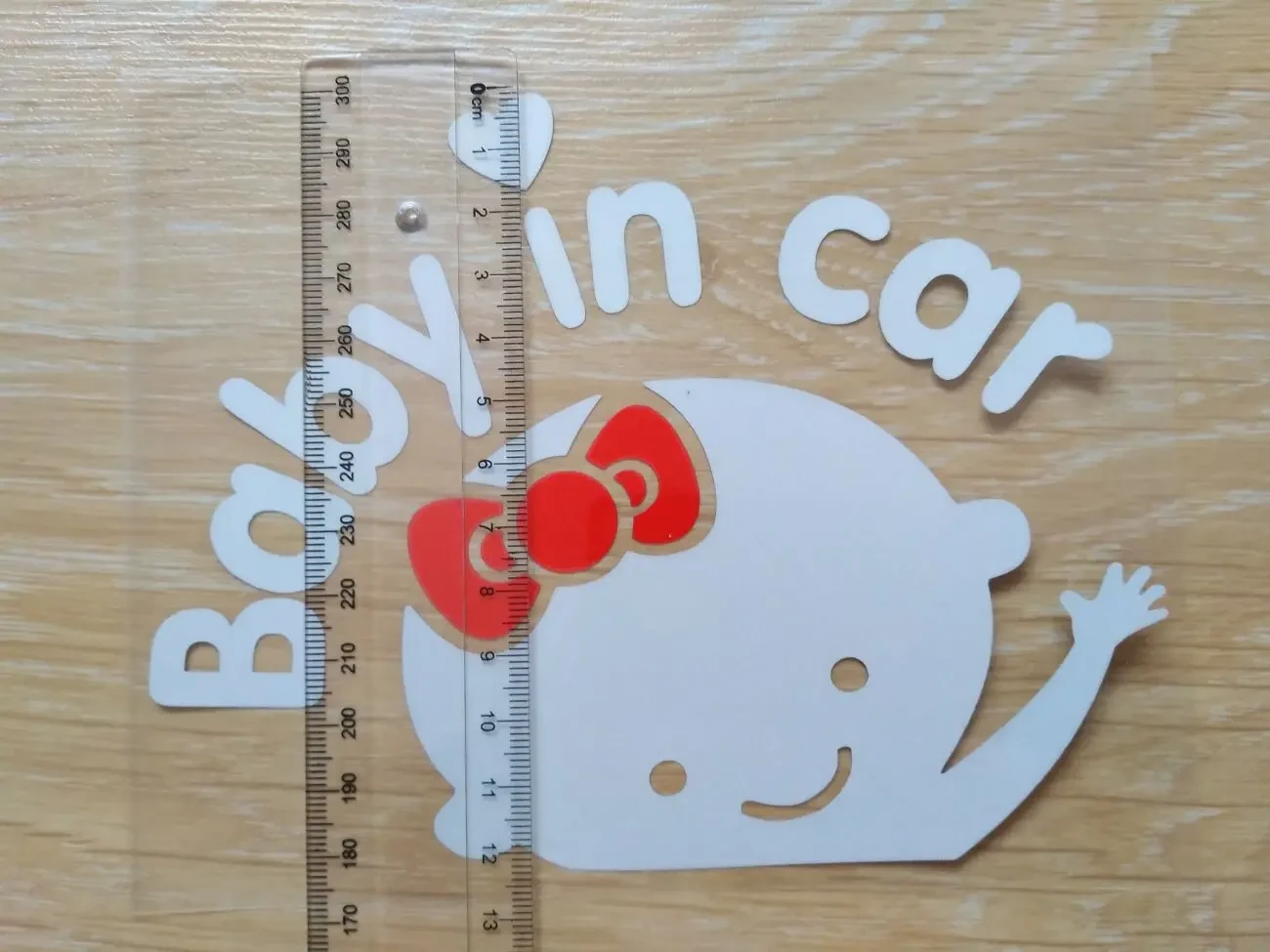 Наклейка Девочка Белая на авто светоотражающая 4