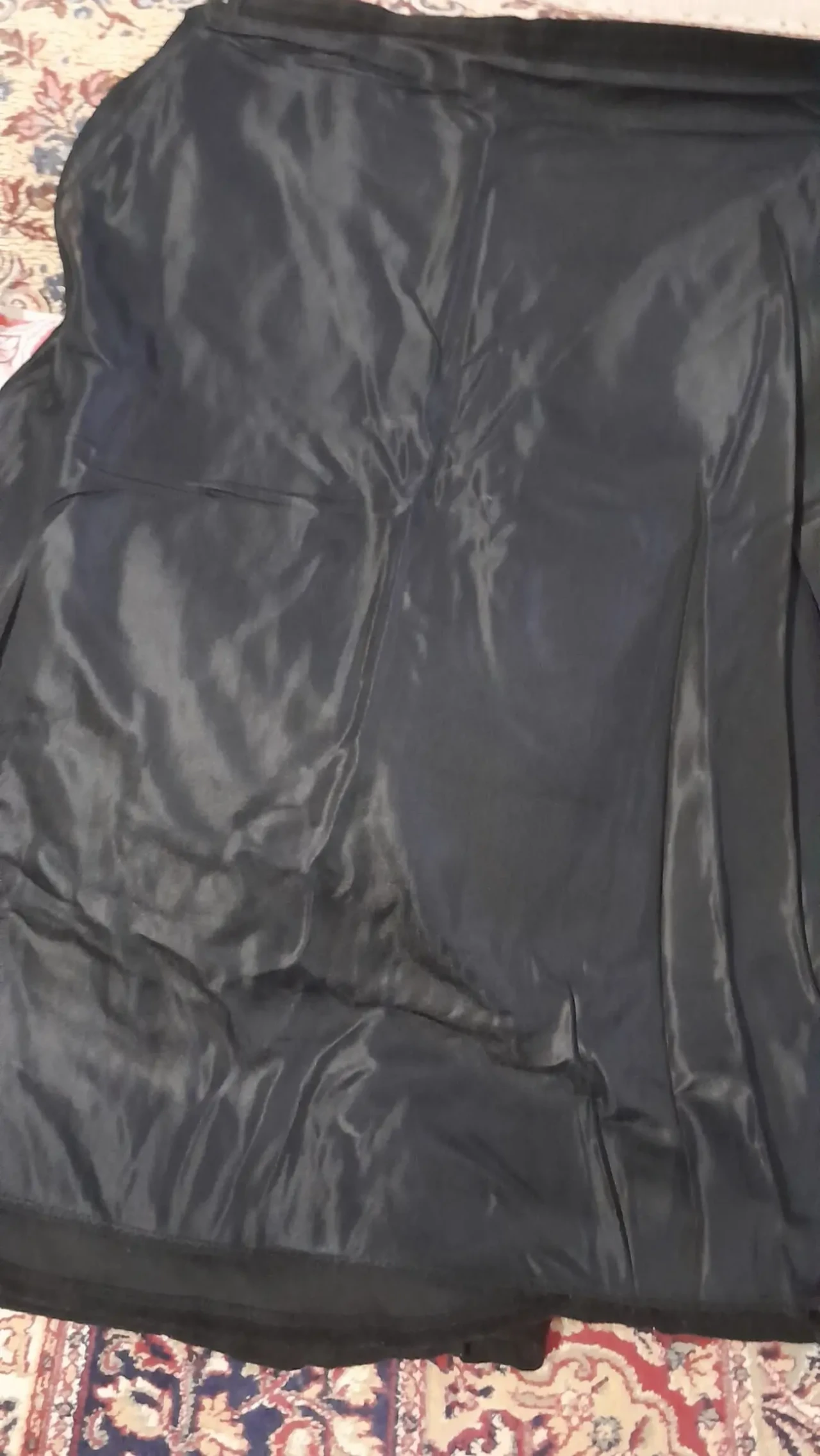 Велюровая чёрная юбка на подкладке. Р.46 6