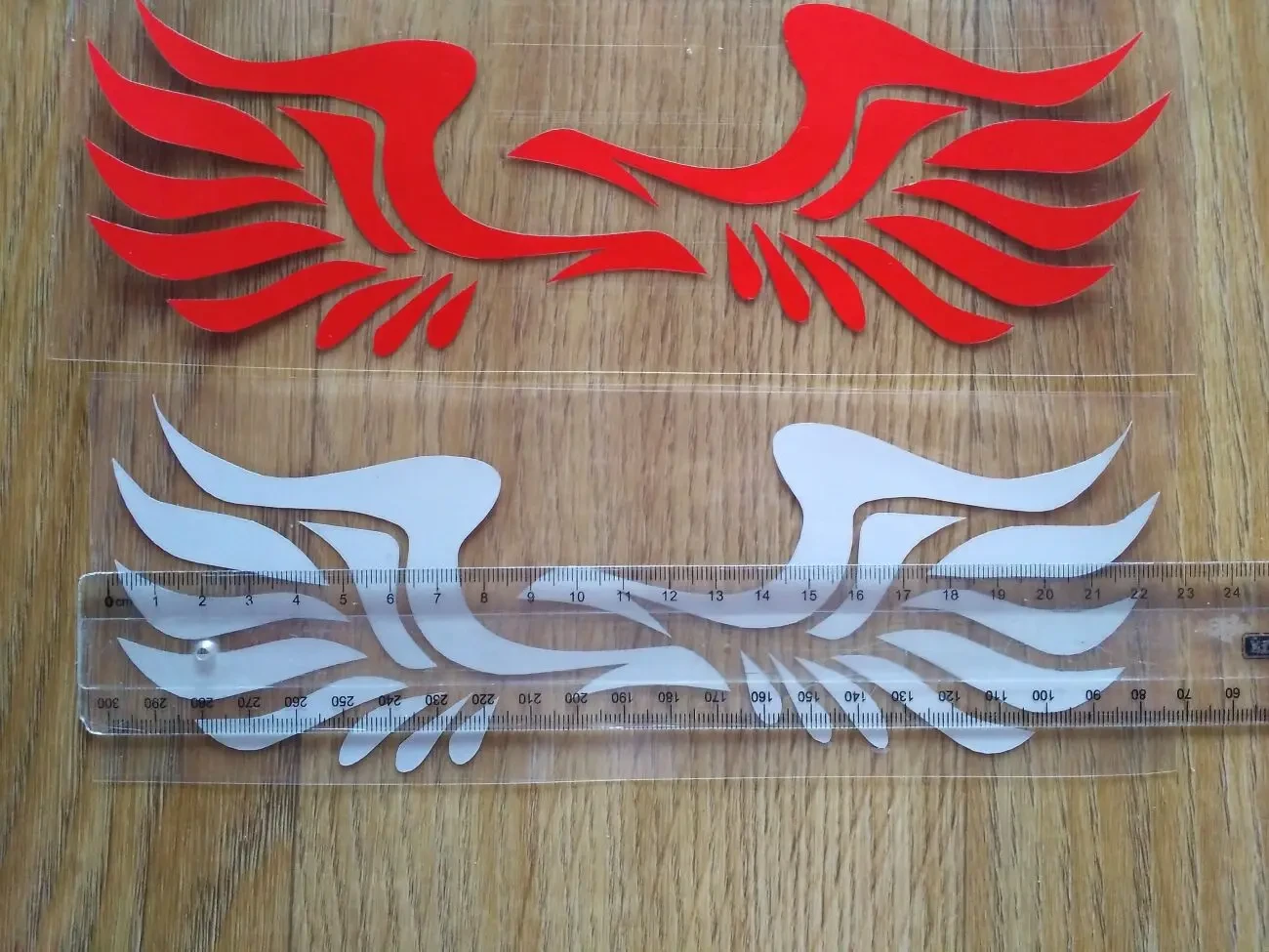 Наклейка на авто Крылья на зеркала светоотражающие 8