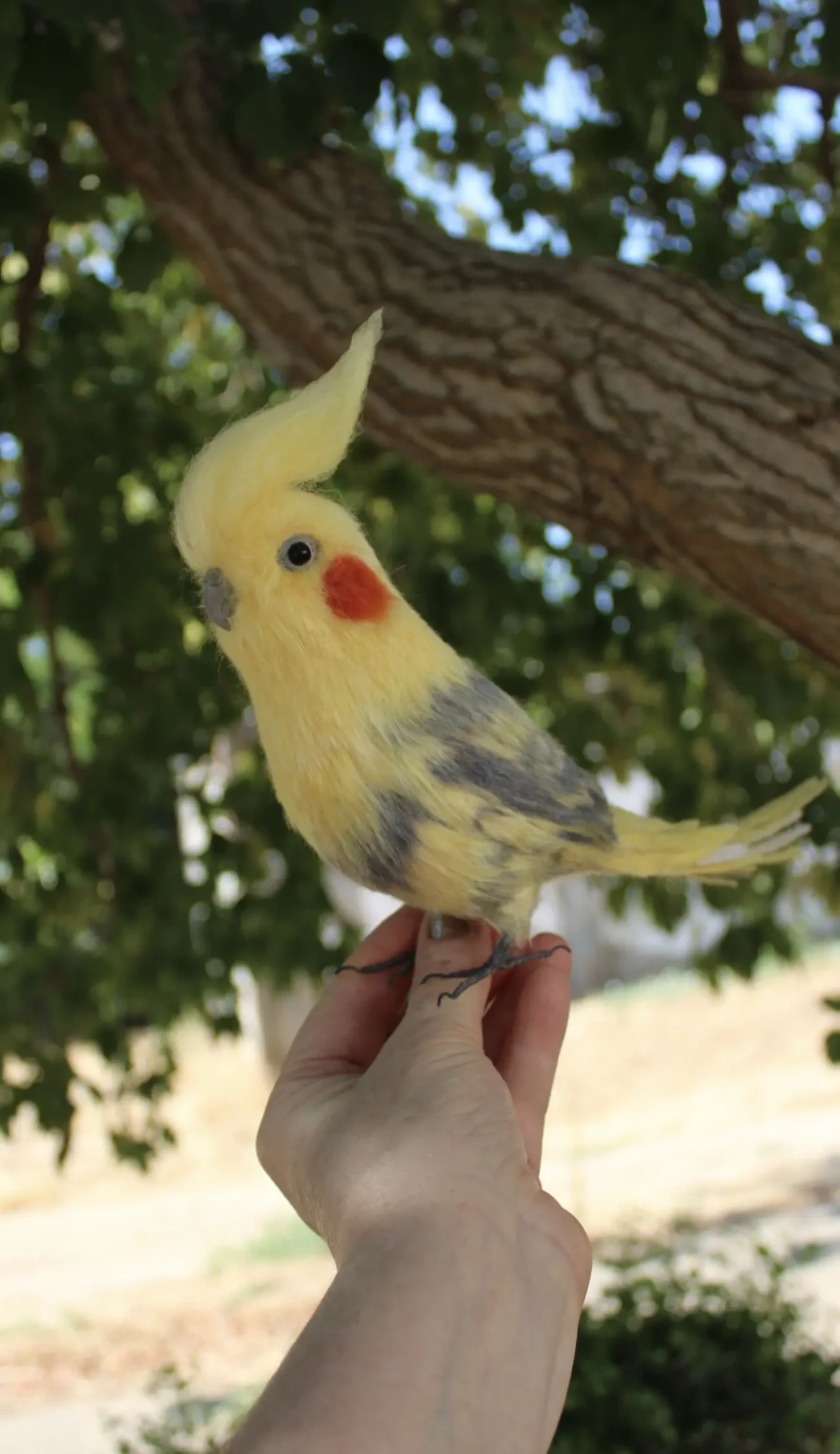 Корелла попугай іграшка валяна реалістична пташка інтерєрна подарунок 10