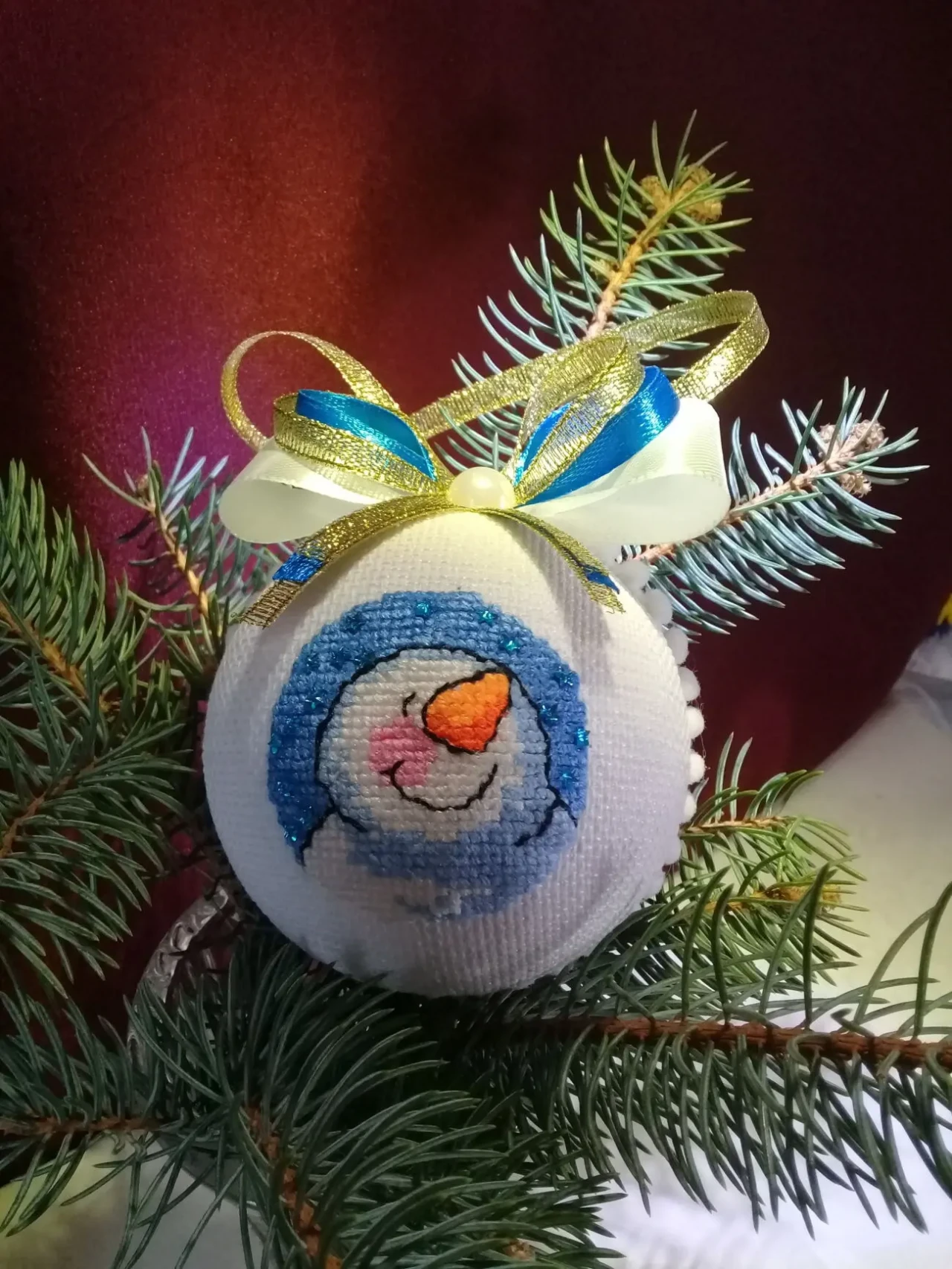 Новорічні іграшки вишиті 7