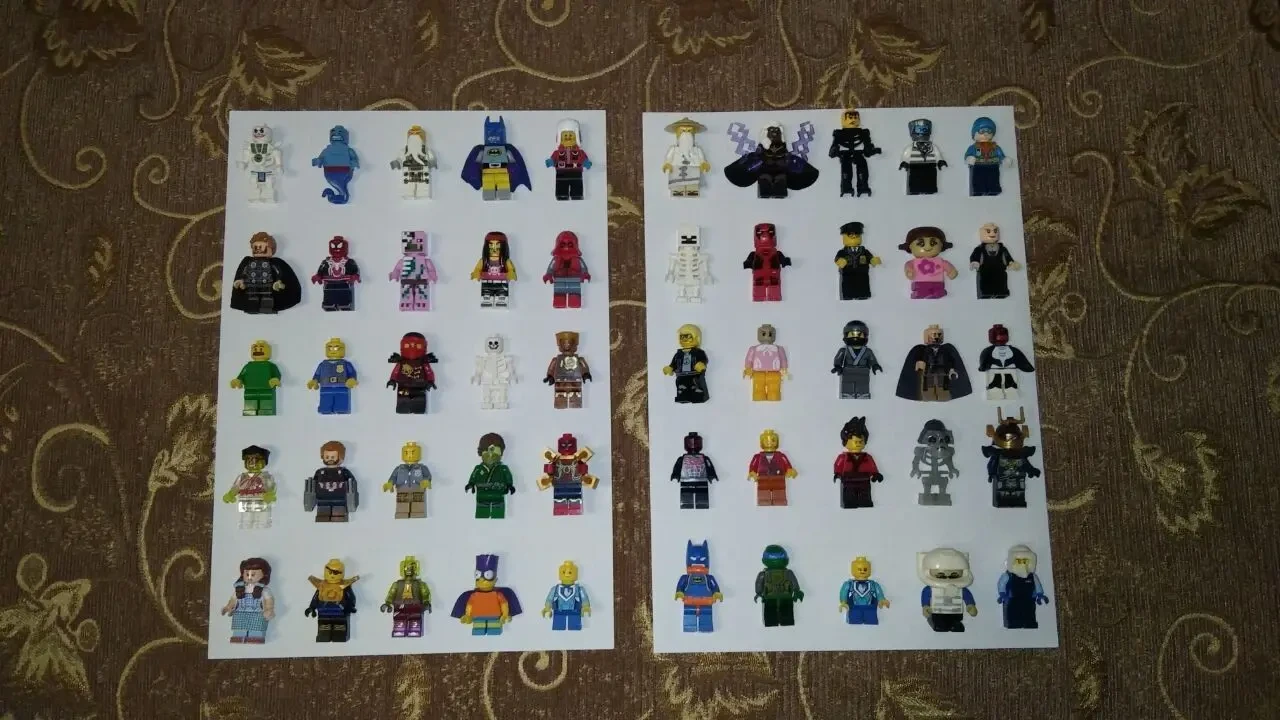 Фігурки LEGO. Герої ЛЕГО (200 штук)