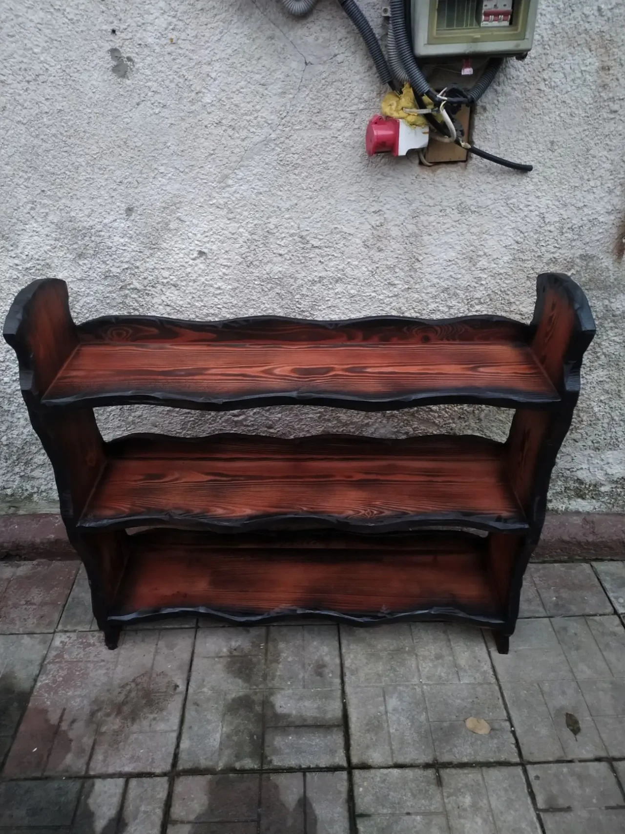 Тумба для обуви из дерева под старину 2( обувница , полка ) 4