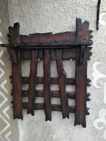 Вешалка из дерева под старину 4 ( деревянная, настенная )