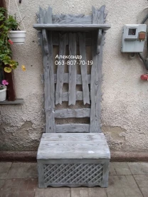 Прихожая из дерева сундук мебель под старину ( вешалка )