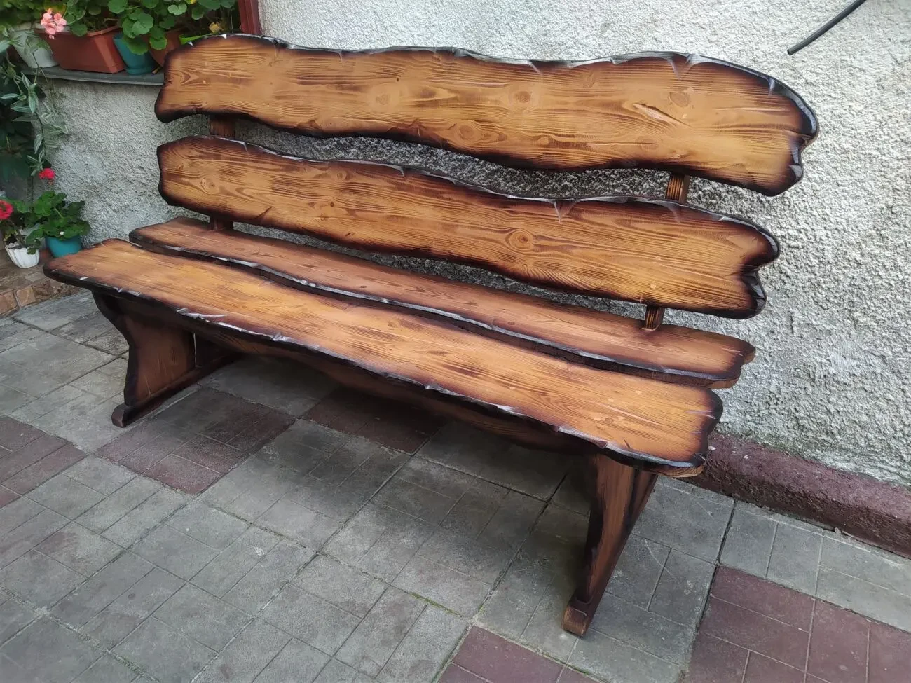 Деревянная лавка 1800мм под старину ( лавочки, лавочка) 2