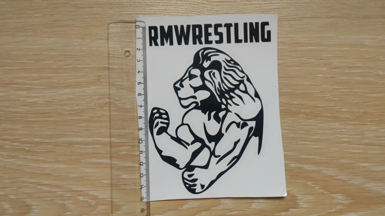 Наклейка на авто-мото Лев Rmwrestling Чёрная 6