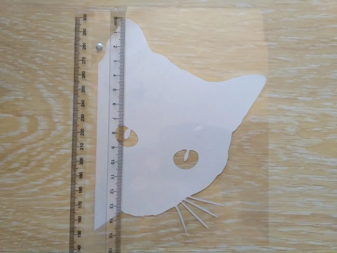 Наклейка на авто Кот на авто Белая светоотражающая 5