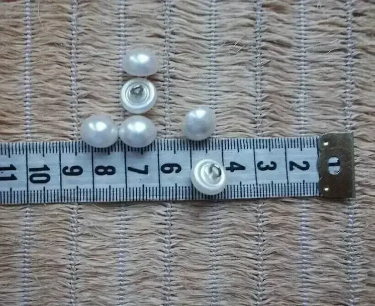 Пуговицы гудзики жемчужины  с металл. петлей-ушком  6 шт. 4