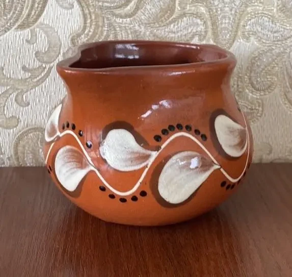 Молочник 7 см глина 2