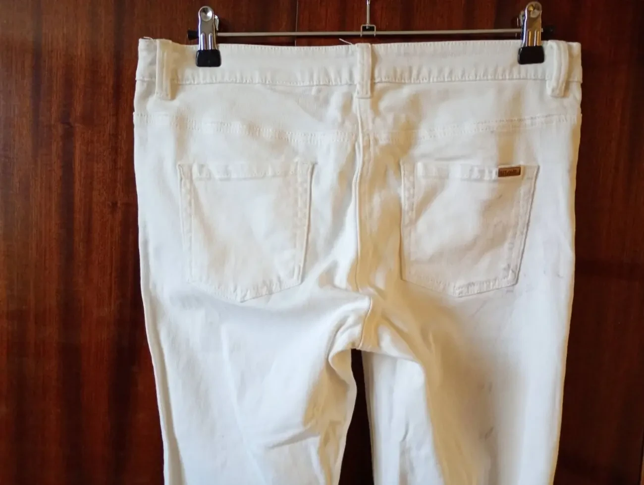 Женские белые зауженные джинсы - 2 dvd диска в подарок. 4