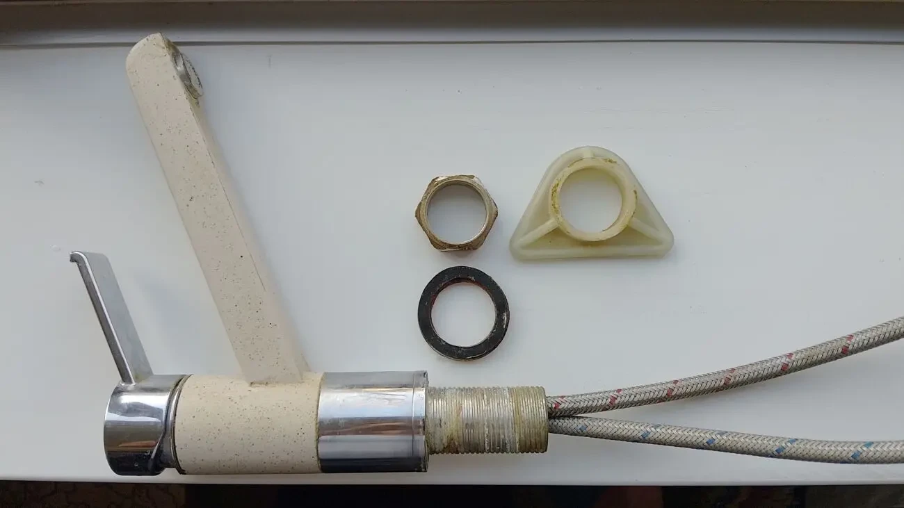 Кран смеситель BLANCO каменный, бежевый. 2