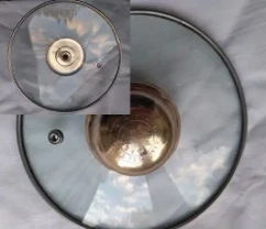 Крышка жаропрочная стеклянная с метал. ободком темный цвет