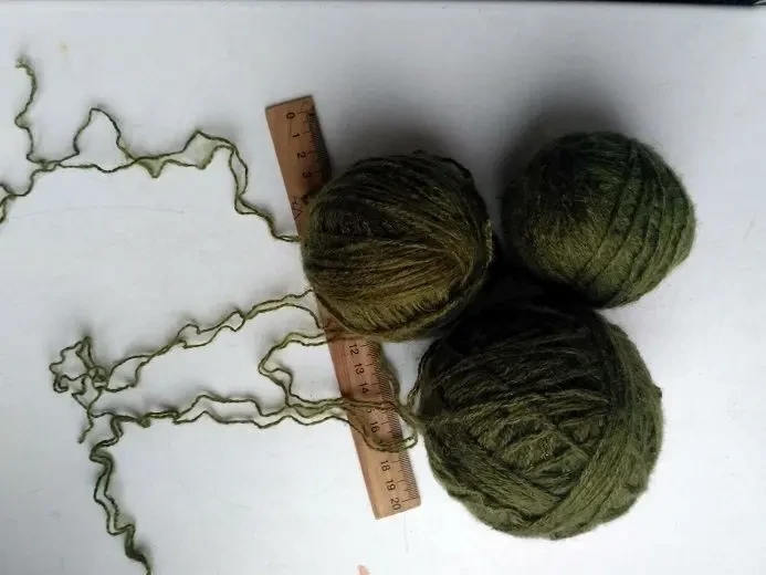 Пряжа нитки цвет хаки болотный Вес 170 гр For Hand Made, рукоделия, п 10