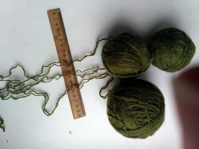 Пряжа нитки цвет хаки болотный Вес 170 гр For Hand Made, рукоделия, п 7