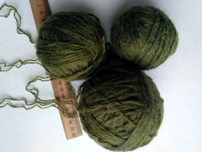 Пряжа нитки цвет хаки болотный Вес 170 гр For Hand Made, рукоделия, п 9