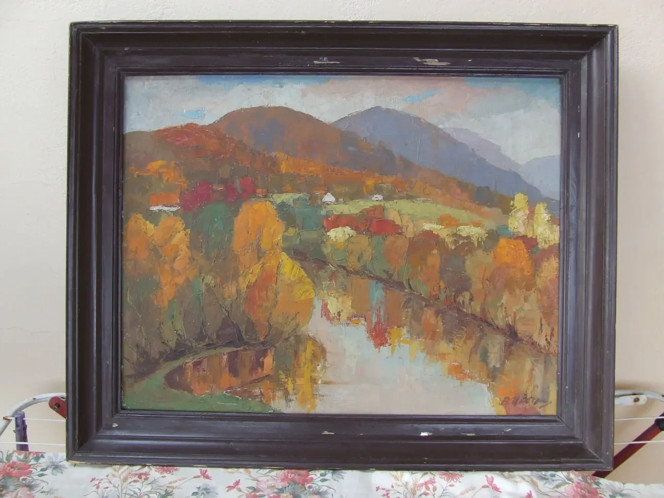 Закарпатская школа. Цибере х.м. раз.117х113 см. 1991 г. Зима 8-штук 6