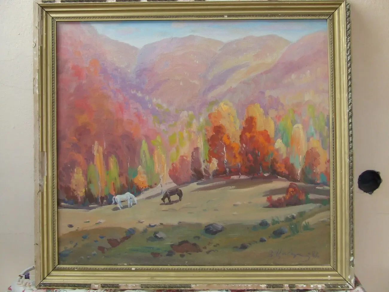 Закарпатская школа. Цибере х.м. раз.117х113 см. 1991 г. Зима 8-штук 3