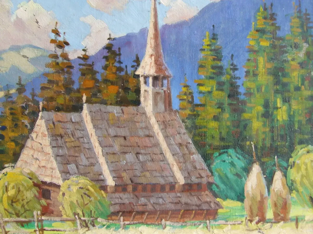 Закарпатская школа. Сероухов С. х.м. раз .92 х 60 см. 1974 г. Ужгород 3