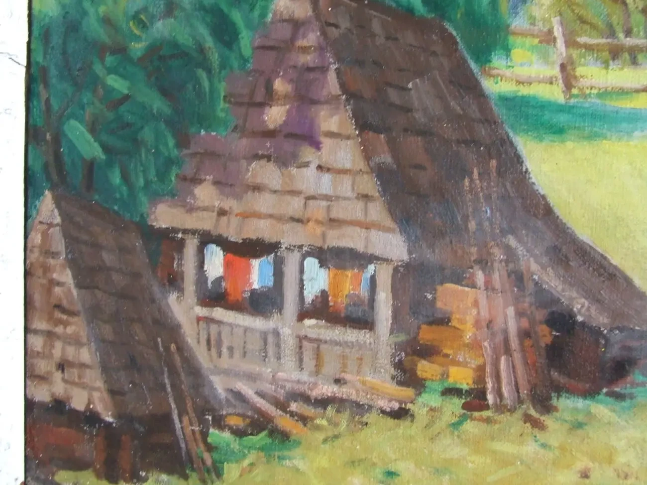 Закарпатская школа. Сероухов С. х.м. раз .92 х 60 см. 1974 г. Ужгород 4