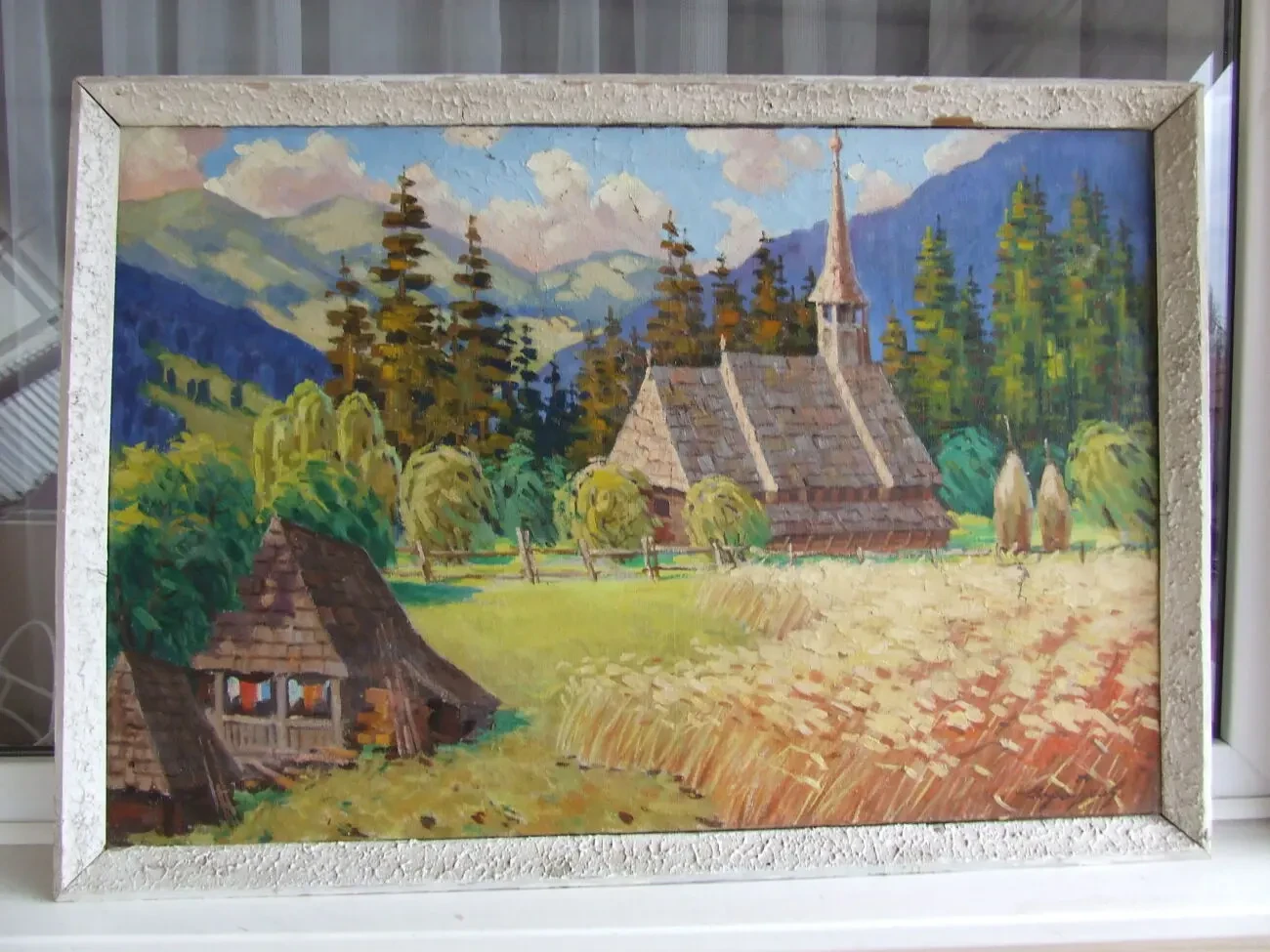 Закарпатская школа. Сероухов С. х.м. раз .92 х 60 см. 1974 г. Ужгород 6