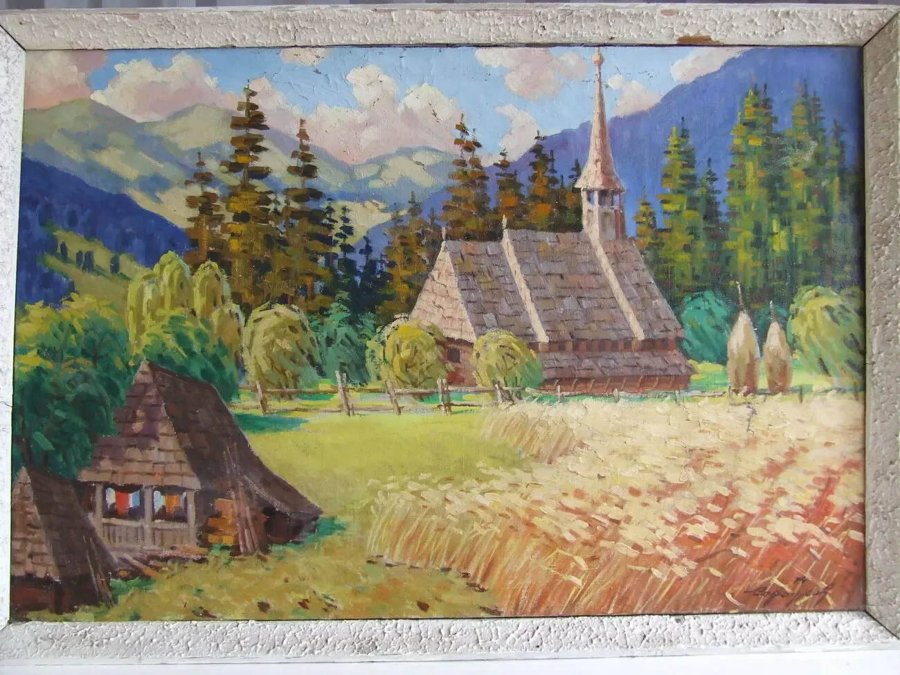 Закарпатская школа. Сероухов С. х.м. раз .92 х 60 см. 1974 г. Ужгород