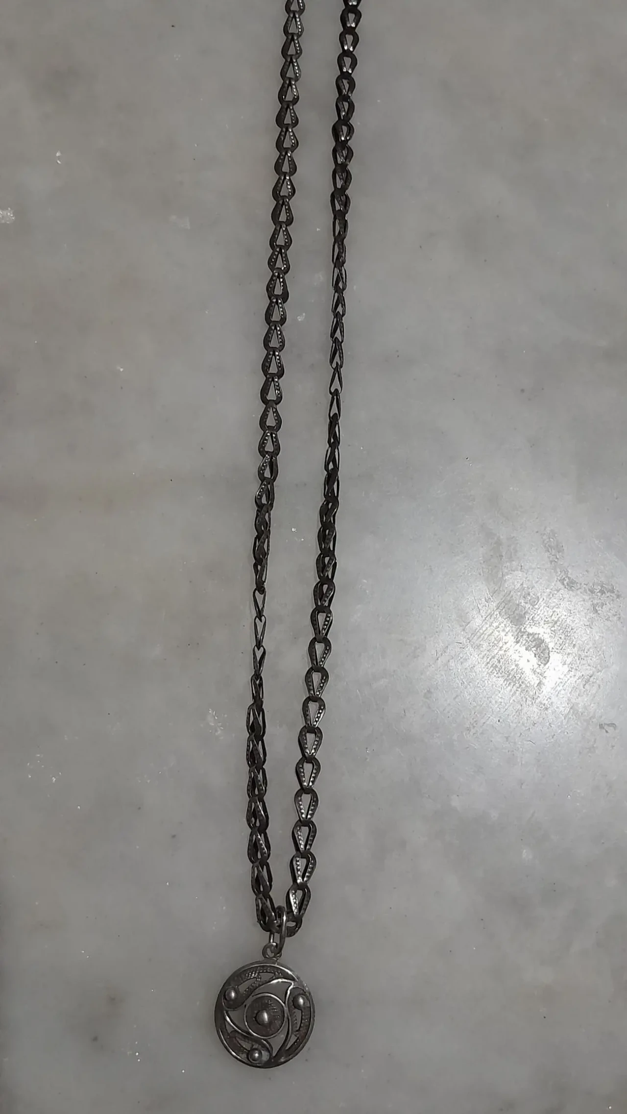 Оригинальная серебряная цепочка. Ретро.Югославия. 45 см 3