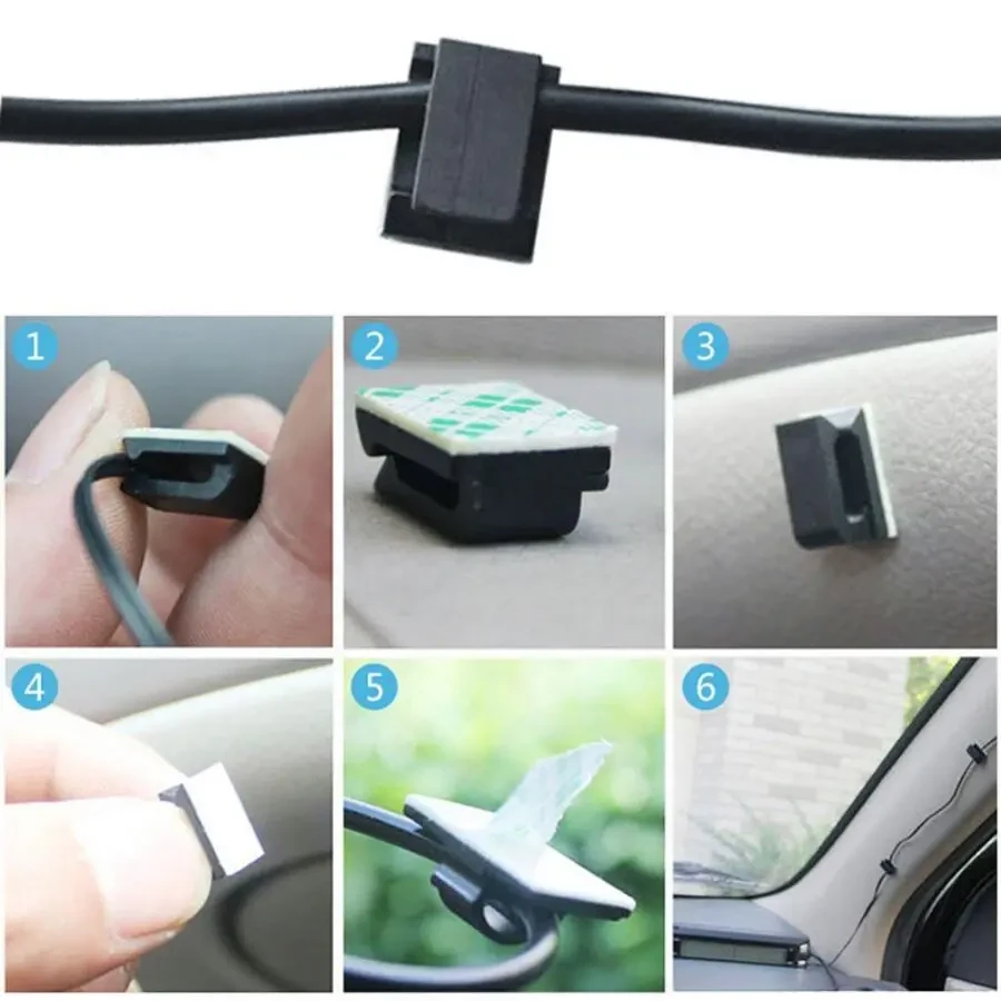 Держатели проводов Чёрная 25 шт 6