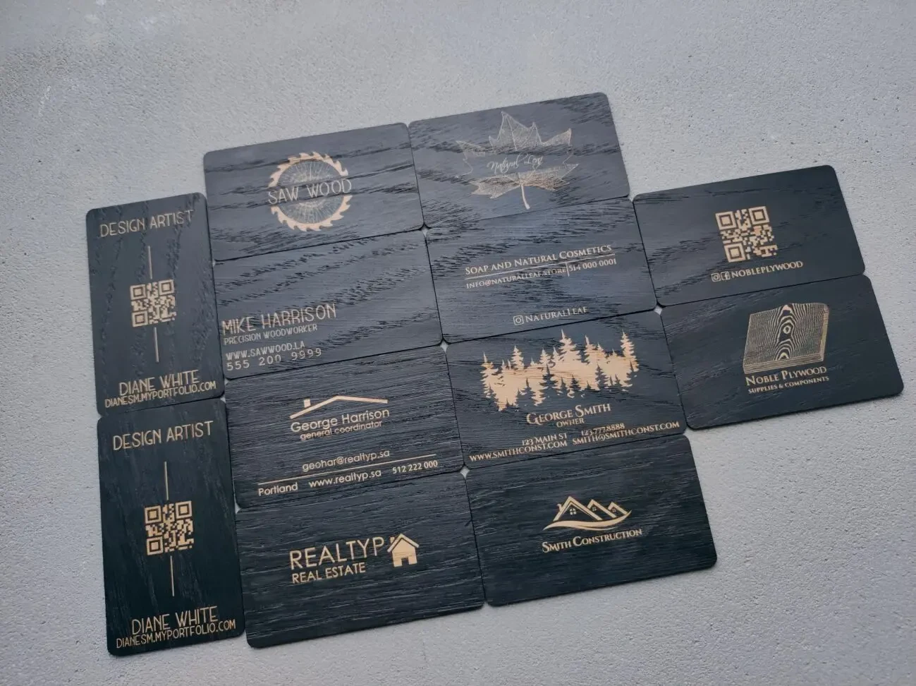 Дерев'яні візитки з друком або гравіюванням з дубу, горіха, берези 4