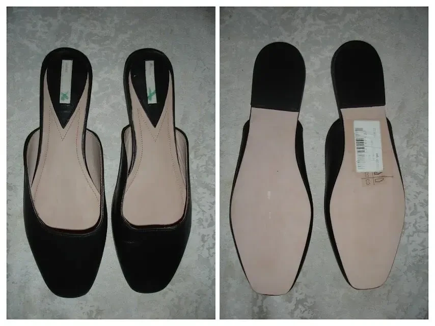 Шльопанці-МЮЛІ 38-38,5 р. Чорні. ШКІРА. Португалія. НОВІ. 4