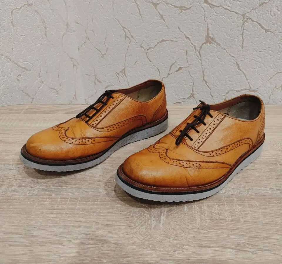 Оригінальні шкіряні чоловічі туфлі броги CLARKS 44р./29 см 5