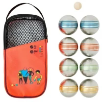 Петанк 8 куль кольорових Geologic боча гра в шари металеві