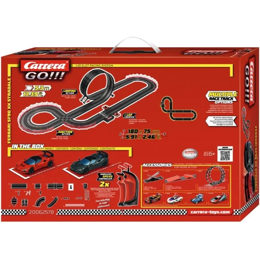 Трек Carrera Go Ferrari SF90 XX Stradale джостики WiFi довжина 5,3м 2