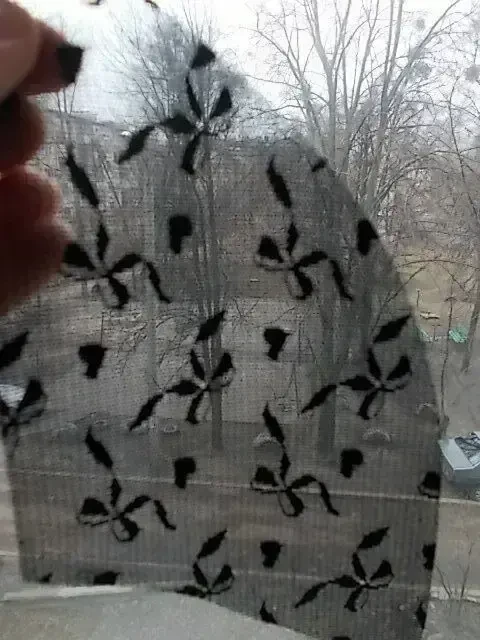 Кружево черное жесткое с узором набор 6 кусков для рукоделия 5