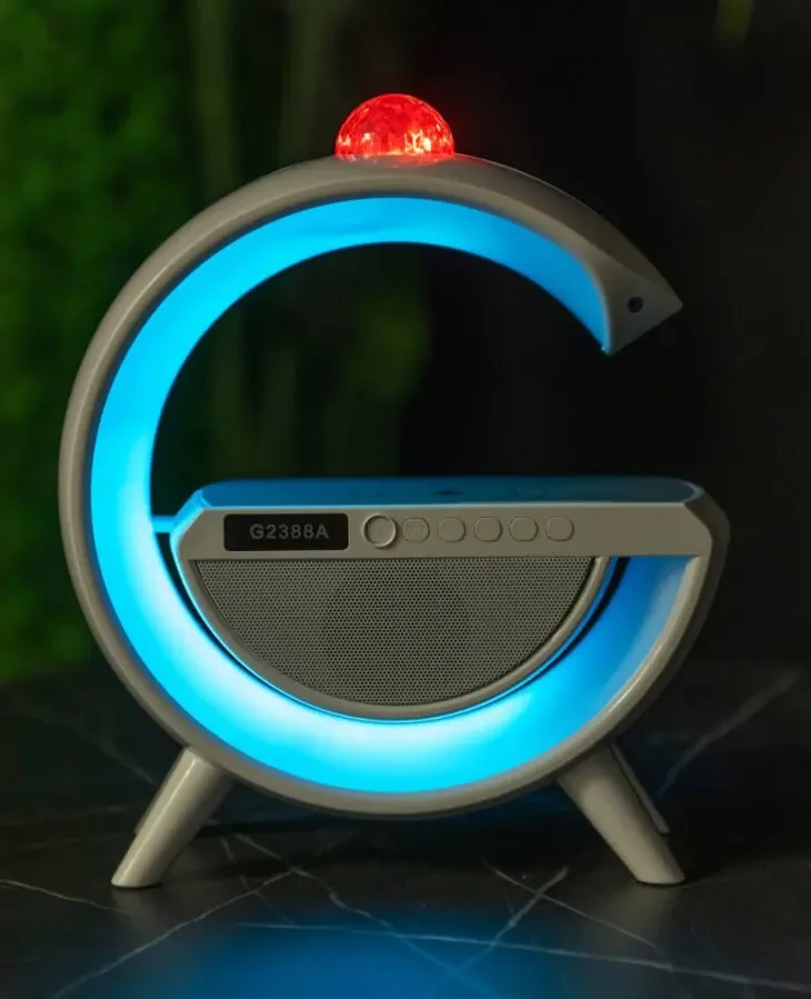 Ночник с беспроводной зарядкой и Bluetooth колонкой 2