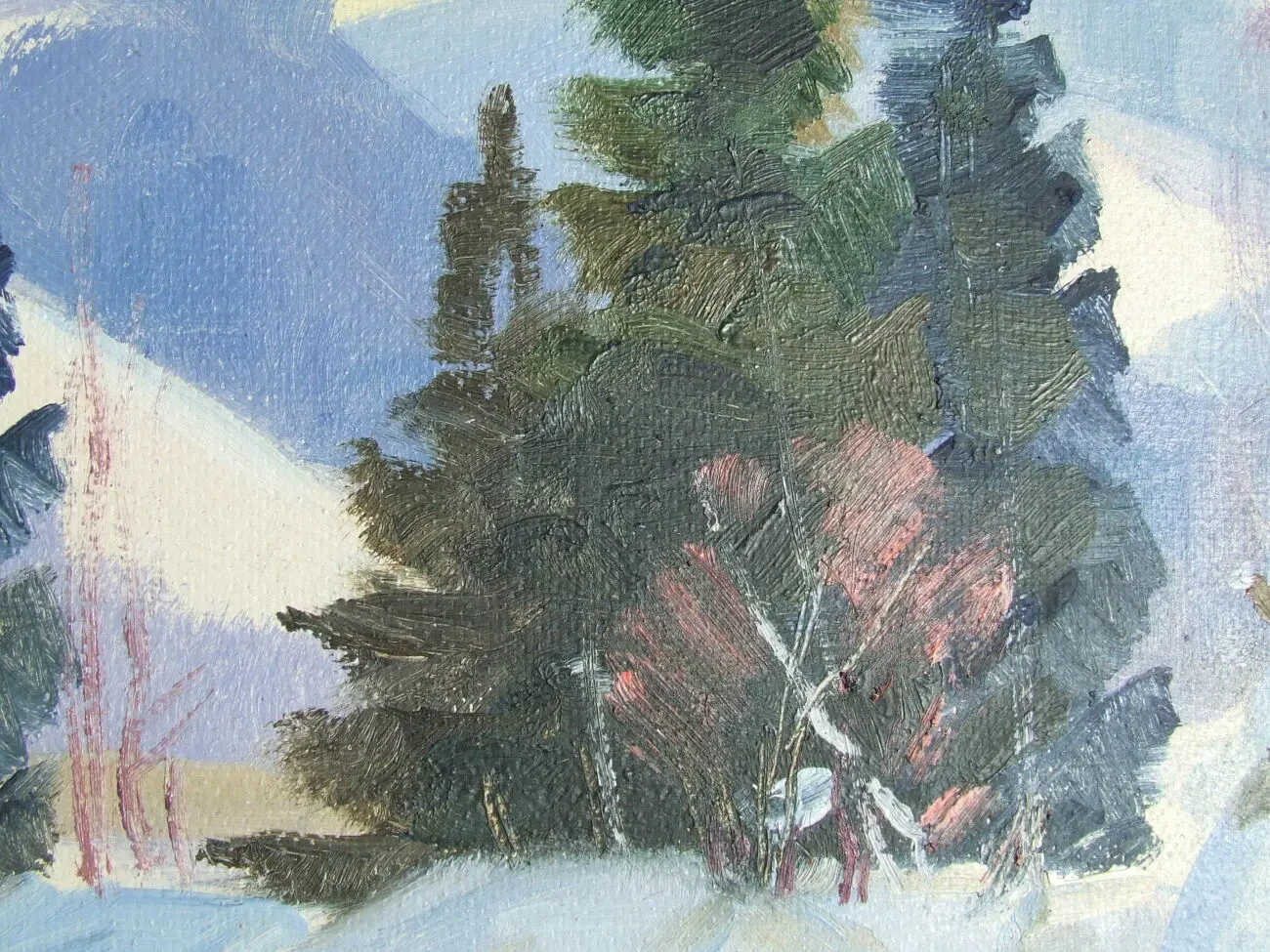 Закарпатская школа  М. Сапатюк    раз. 60 х 50 см. двп.м.  1980 гг. 4