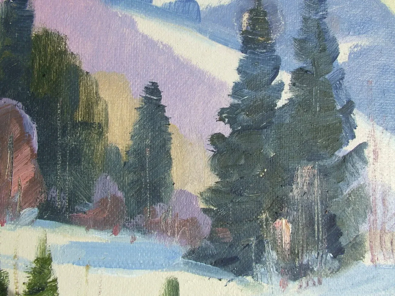 Закарпатская школа  М. Сапатюк    раз. 60 х 50 см. двп.м.  1980 гг. 3