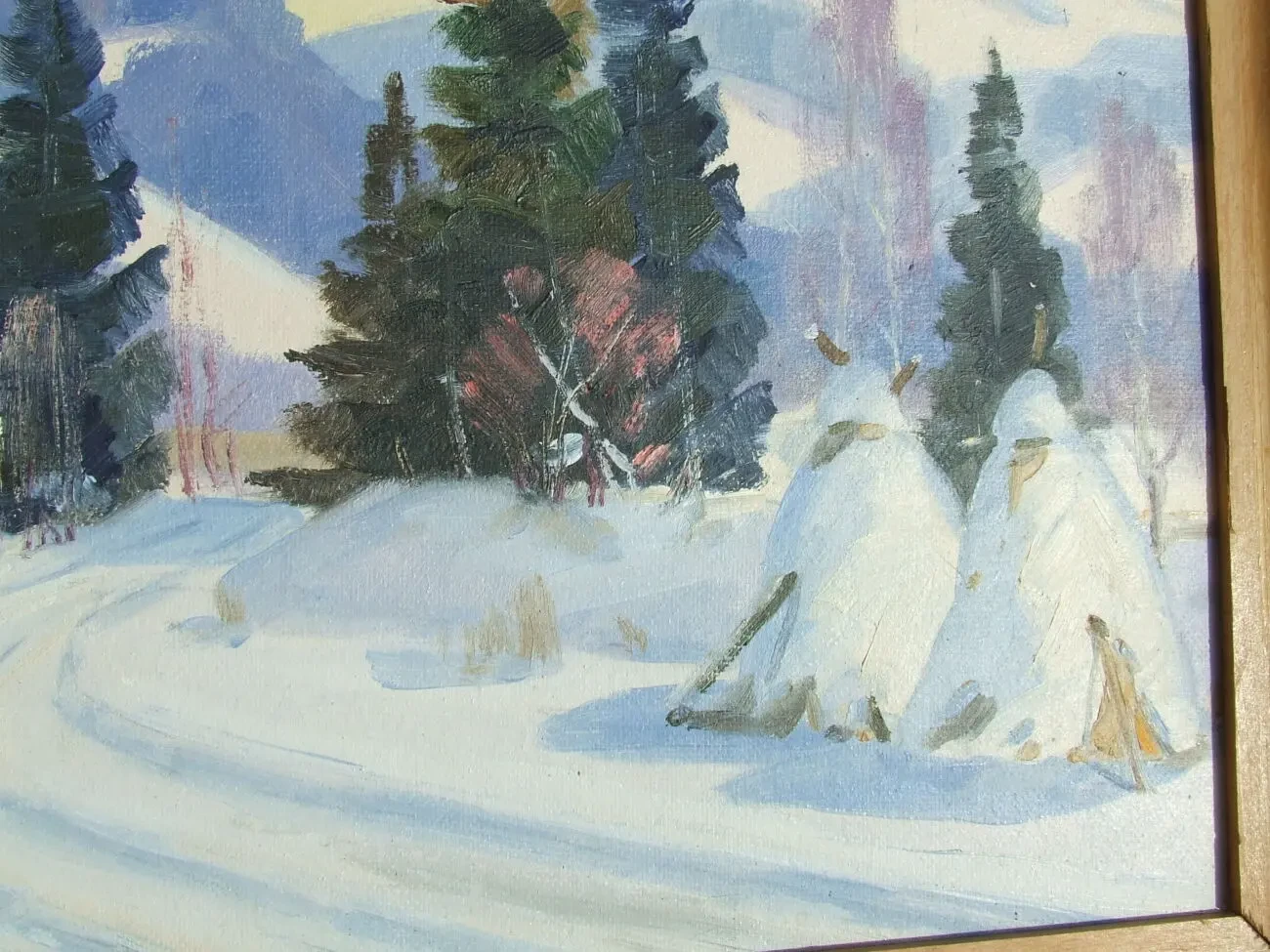 Закарпатская школа  М. Сапатюк    раз. 60 х 50 см. двп.м.  1980 гг. 5