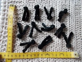 Для одежды Декоративные петли из черного плюша навесные