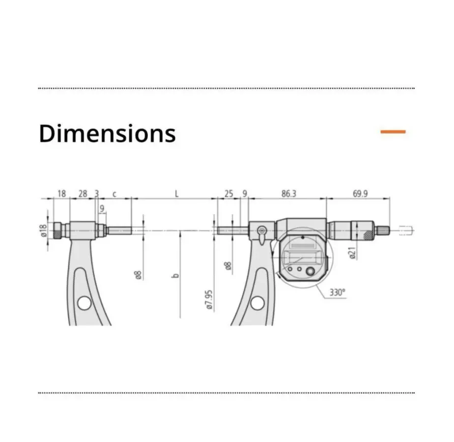 Мікрометр цифровий гладкий 900-1000мм Mitutoyo 6