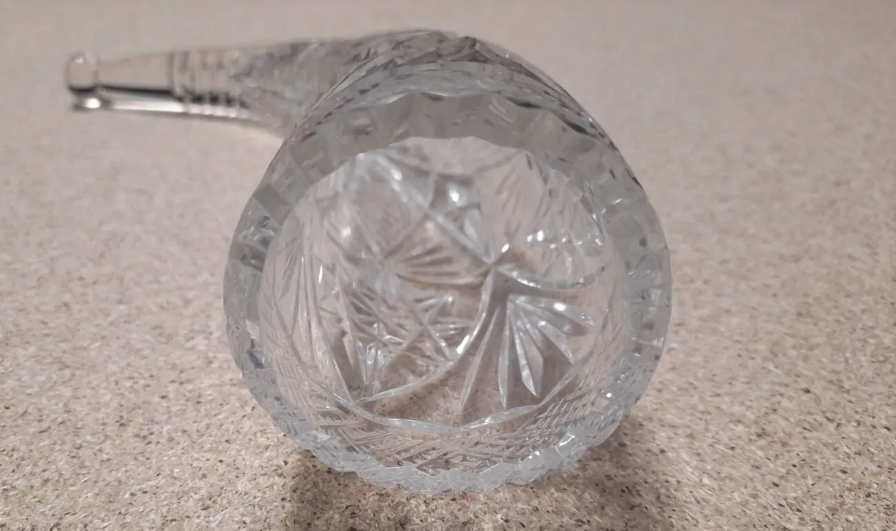 Ріг кришталевий 30см.Кубок.Ваза.Хрусталь 8