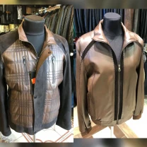 Куртки коричневі шкіряні,чоловічі