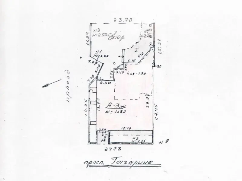 Здание на 15,6 сотках. Госакт. пр. Гагарина/Французский бульвар. 3