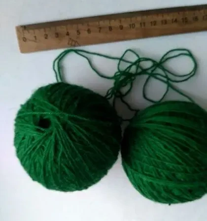 Пряжа нитки красивый зеленый цвет шерсть Вес 145 гр Для  рукоделияк 7