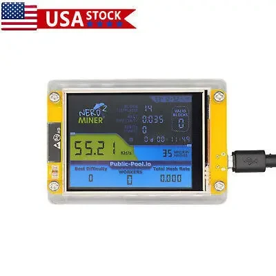 Asic bitcoin NerdMiner v2 mini лотерея майнер біткоін 78 KH Nerd Miner 3